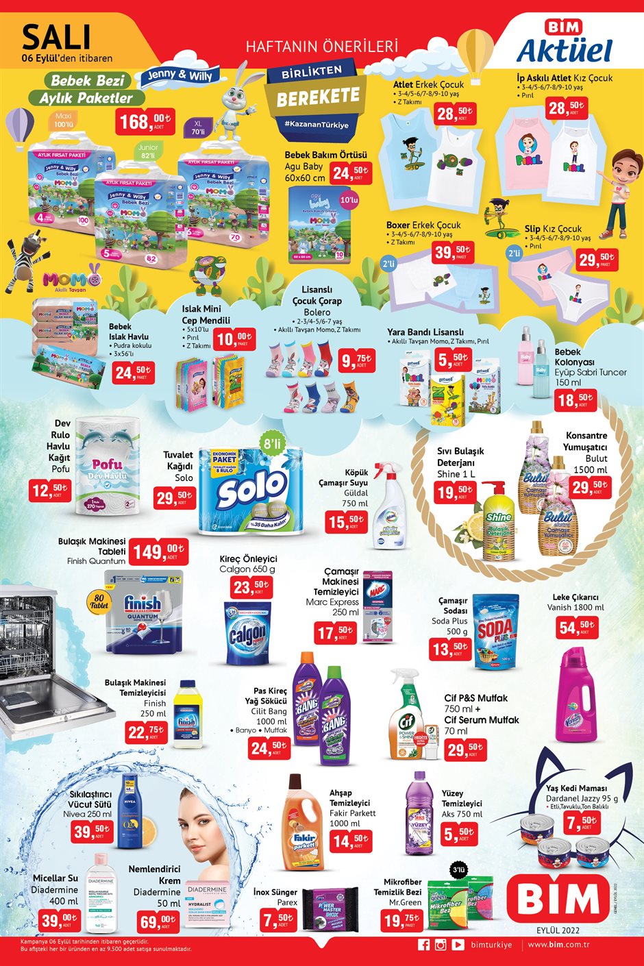 İşte BİM’de haftanın yeni ürünleri! BİM 6 Eylül fiyat listesi…