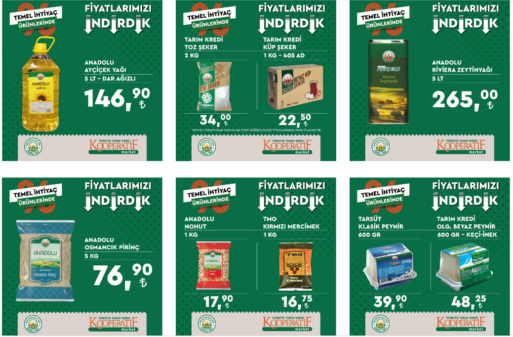 Tarım Kredi nin bereketli indirimler kataloğu yayımlandı! İşte Tarım Kredi indirimli 5 Eylül 2022 fiyat listesi...