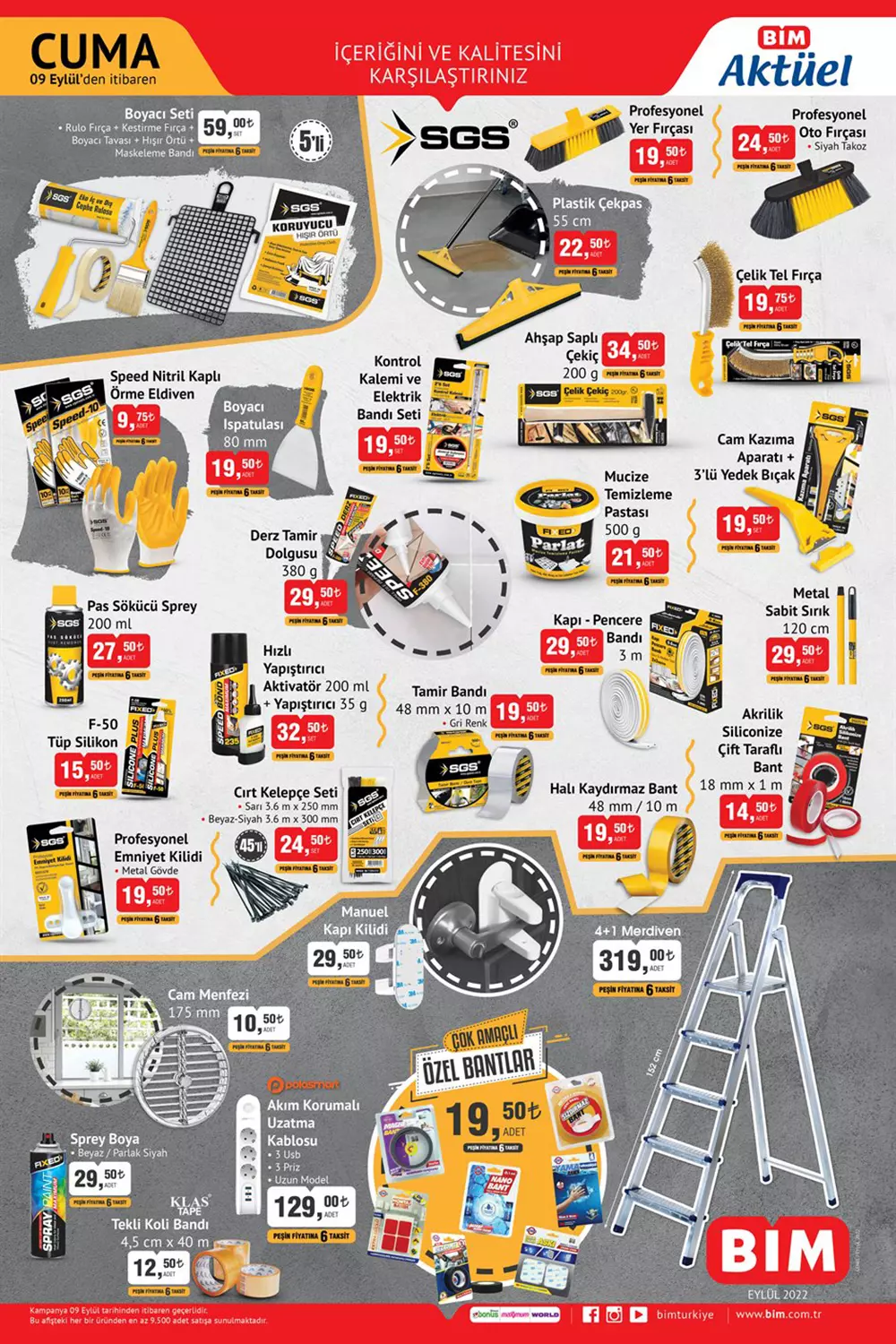 BİM de bu hafta hangi aktüel ürünler var? İşte BİM 9 Eylül Cuma aktüel ürünler kataloğu 9 Eylül 2022 fiyat listesi...
