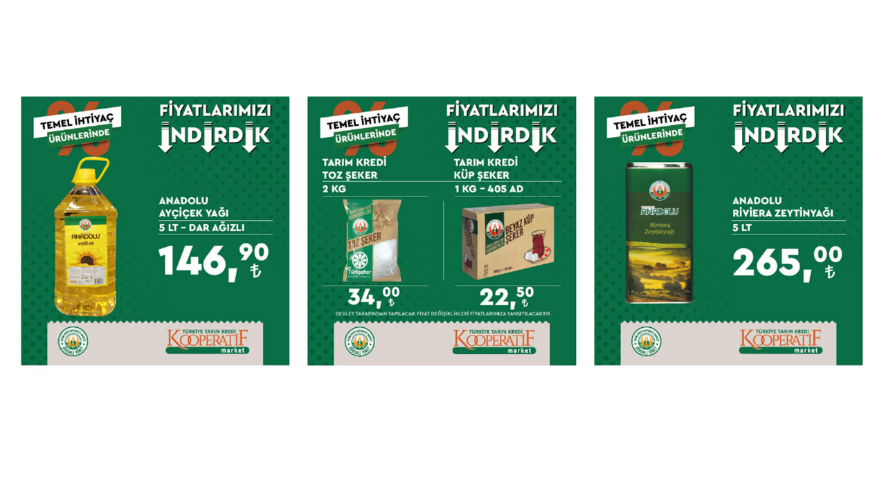 Tarım Kredi Marketleri indirime doymadı! Zeytinyağında böyle fiyat görülmedi! 6 Eylül 2022 fiyat listesi