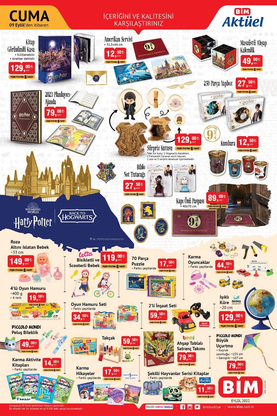 Tüm evinizi BİM’den yenileceksiniz! Yeni katalogda yok yok.. BİM 9 Eylül fiyat listesi..