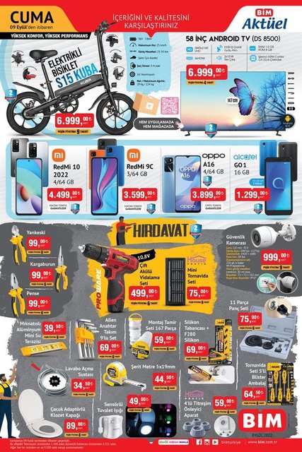 BİM Cuma aktüel ürünler kataloğu yayımlandı! İşte BİM 9 Eylül 2022 indirimli ürünler fiyat listesi...