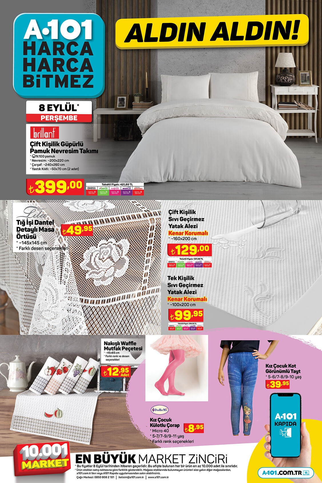 A101 Perşembe aktüel ürünler kataloğu yayımlandı! Bugün A101 de büyük fırsat var! İşte A101 8 Eylül 2022 fiyat listesi..