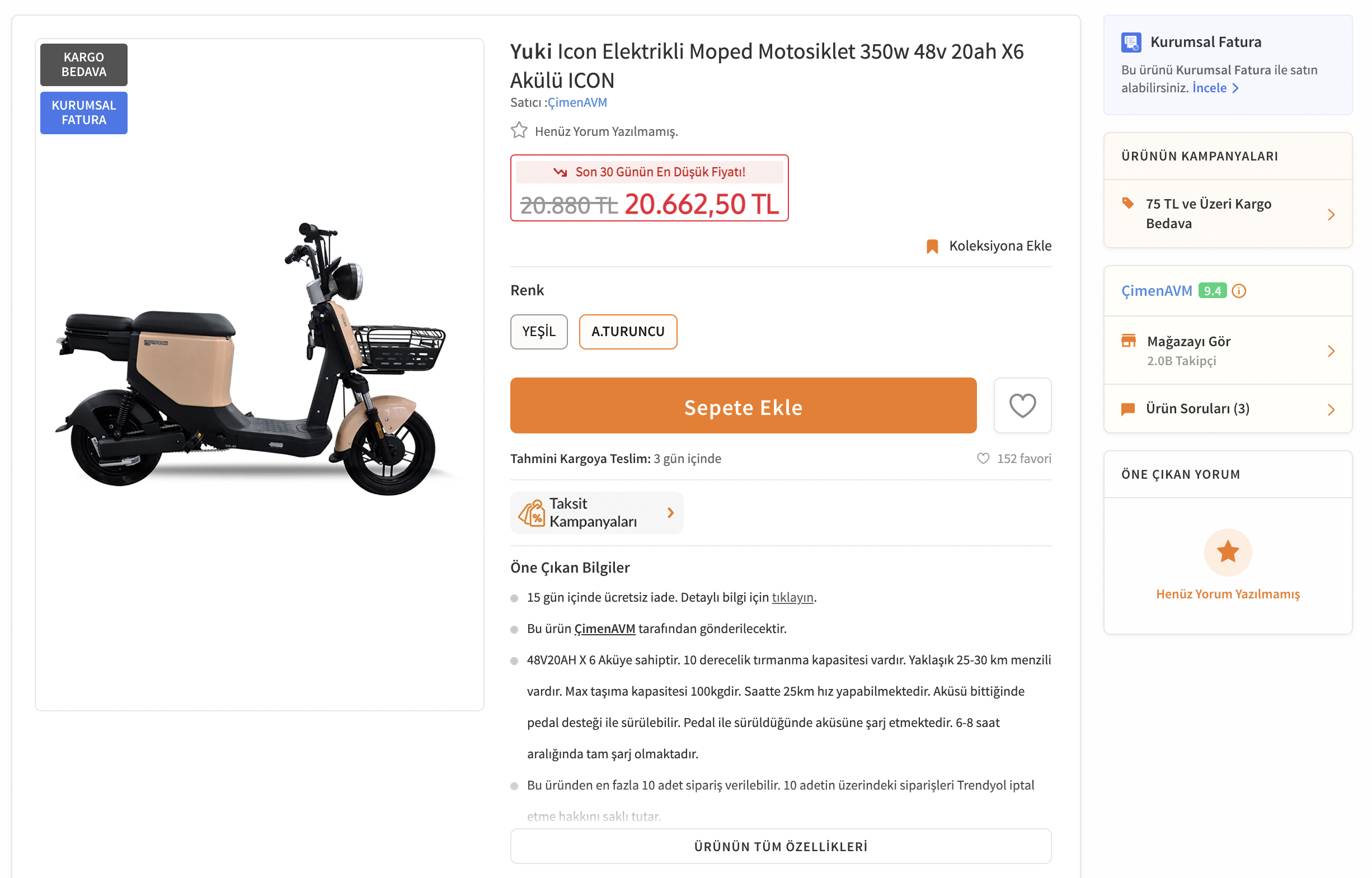 Elektrikli bisiklette kaçırılmayacak fırsat! Trendyol’dan dev kampanya! İşte Yuki İcon’un 9 Eylül 2022 fiyat listesi…