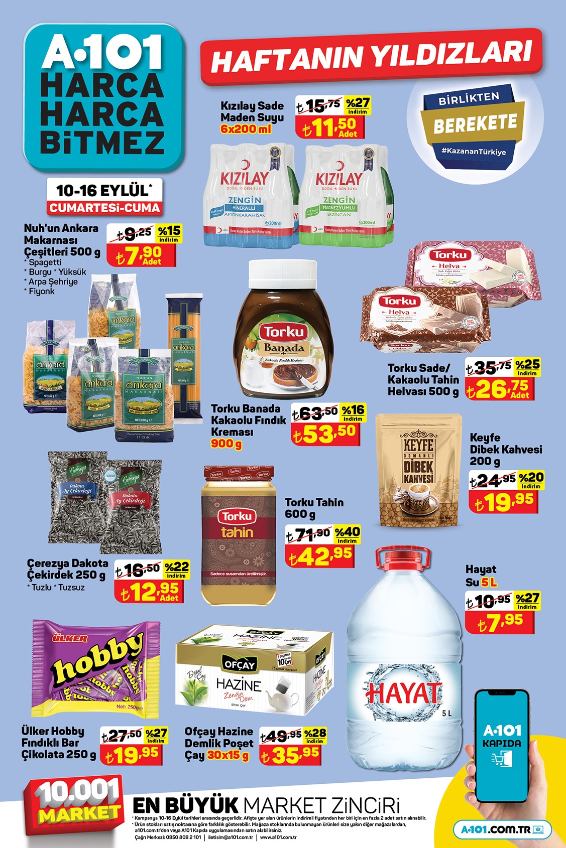 A101’de bu hafta birçok üründe indirim sizleri bekliyor! 10 Eylül 2022 A101 fiyat listesi..