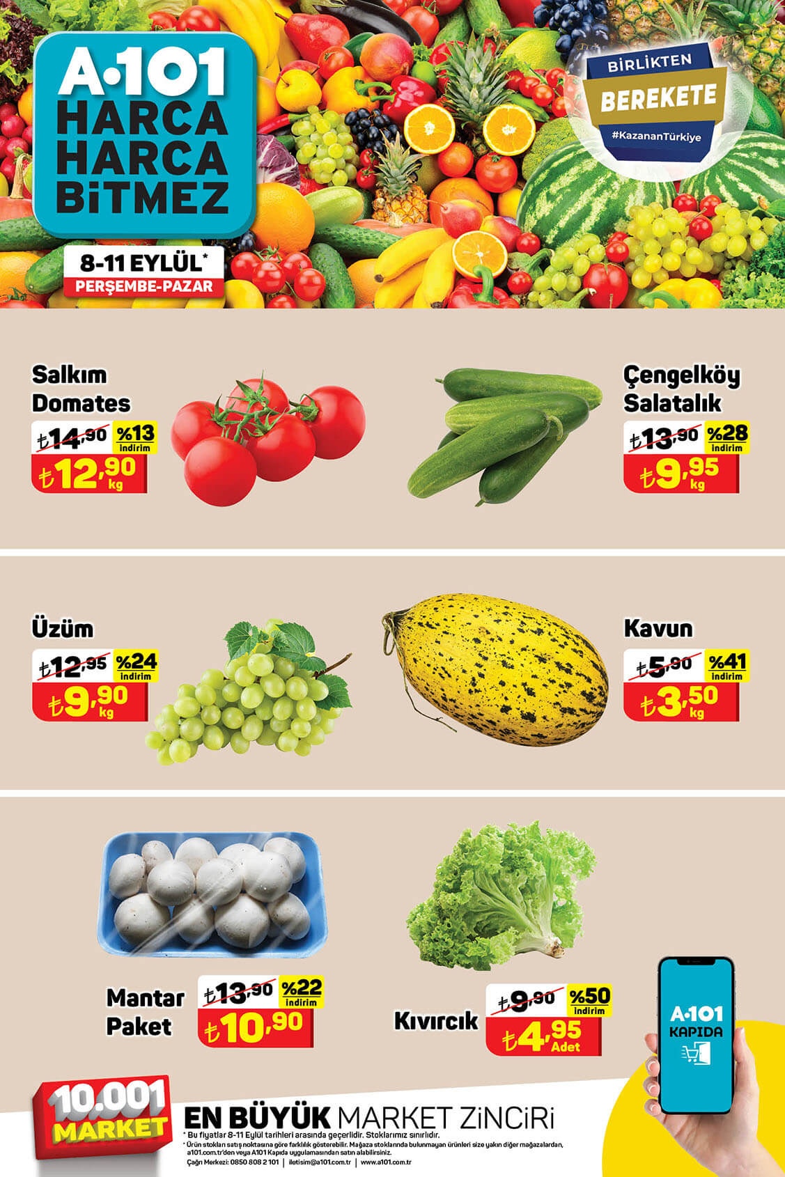 A101’de bu hafta birçok üründe indirim sizleri bekliyor! 10 Eylül 2022 A101 fiyat listesi..