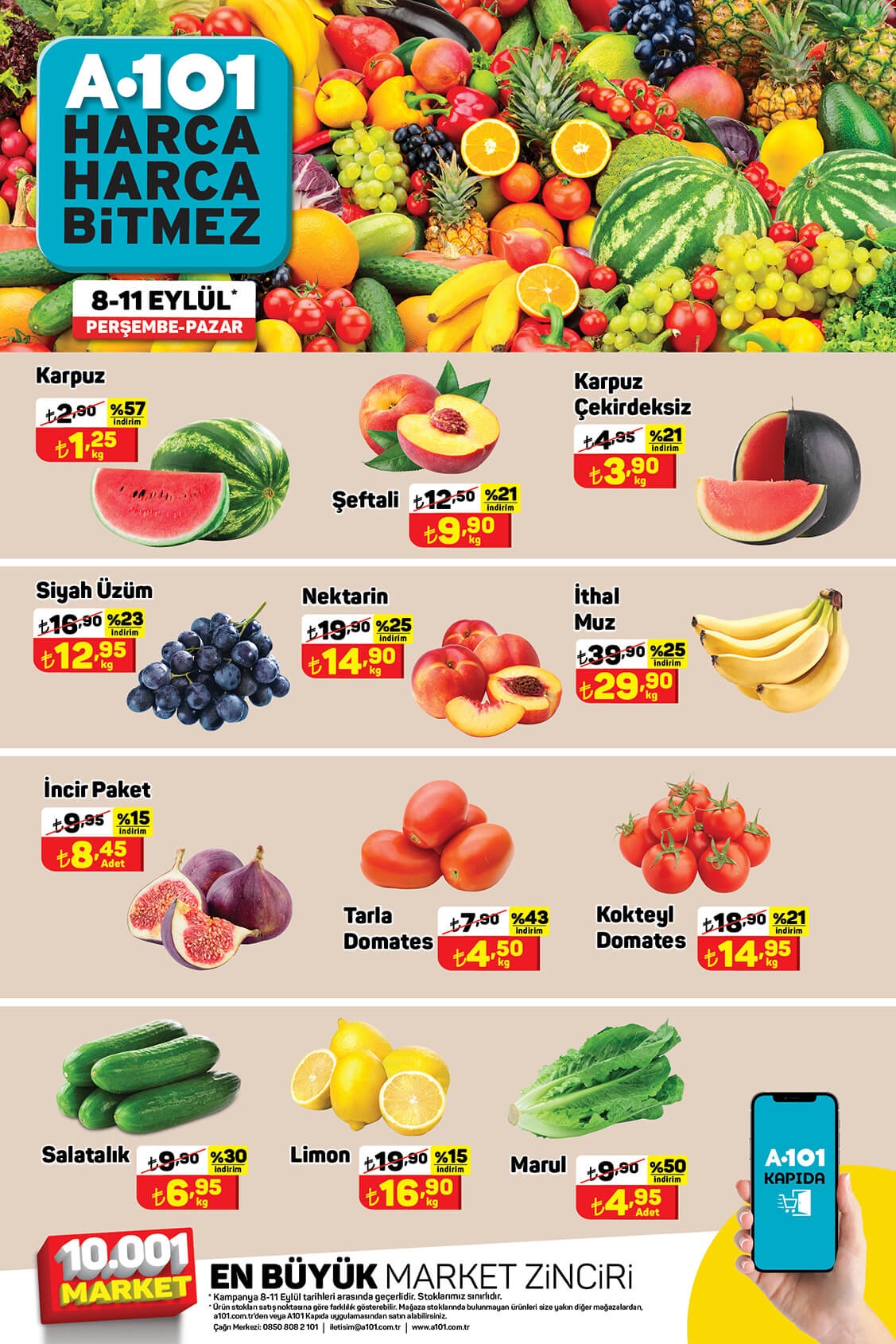 A101’de bu hafta birçok üründe indirim sizleri bekliyor! 10 Eylül 2022 A101 fiyat listesi..