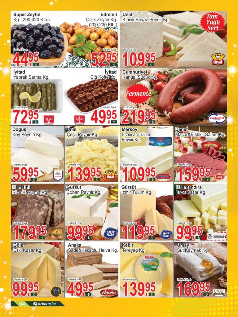 Özkuruşlar’da indirim rüzgarı esiyor! Özkuruşlar 11 Eylül 2022 fiyat listesi..