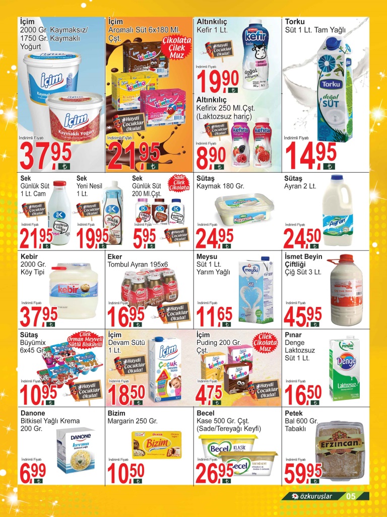 Özkuruşlar’da indirim rüzgarı esiyor! Özkuruşlar 11 Eylül 2022 fiyat listesi..