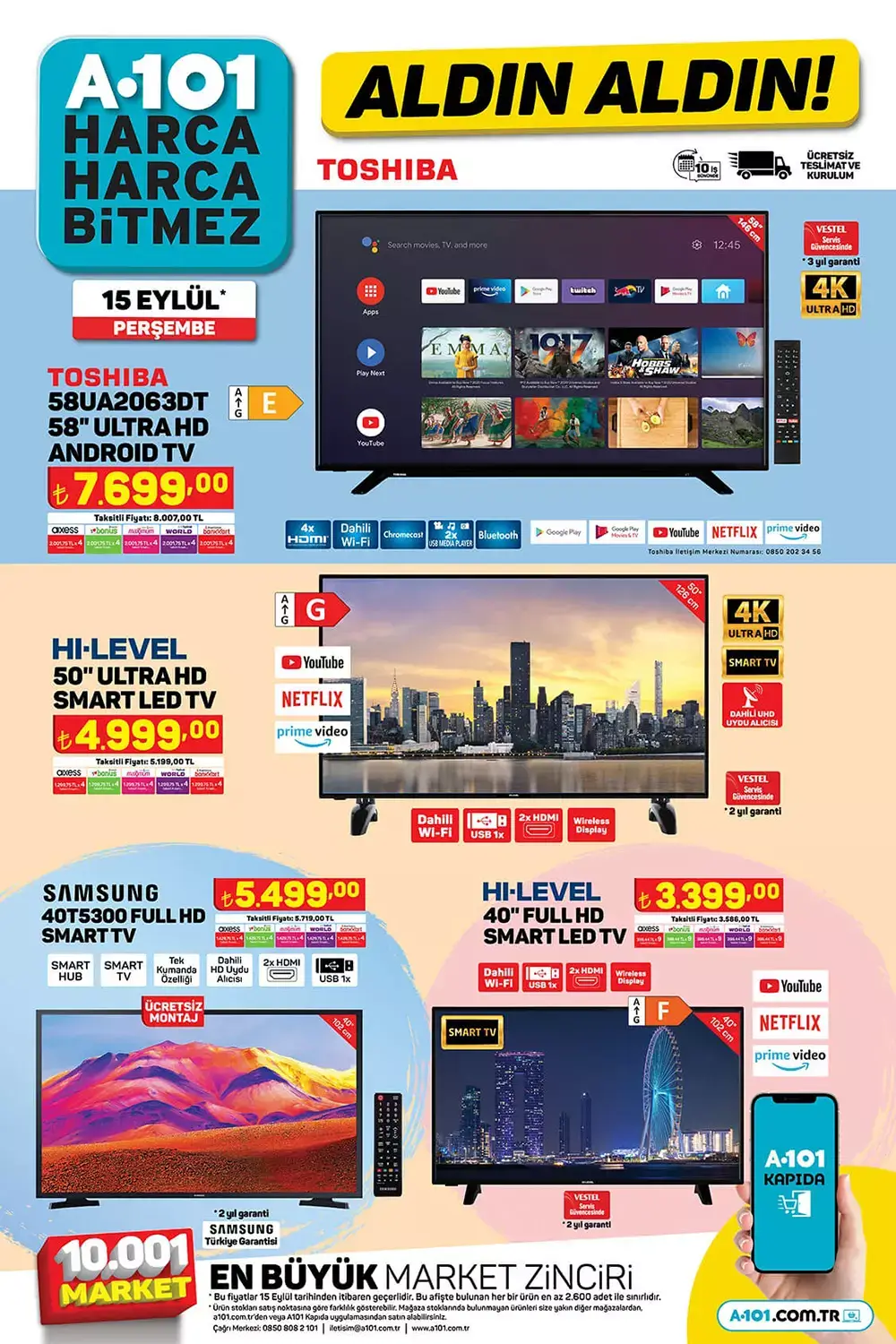 A101 15 Eylül kataloğu yayımlandı! Bu hafta A101 de neler indirimde? İşte 15 Eylül 2022 fiyat listesi...