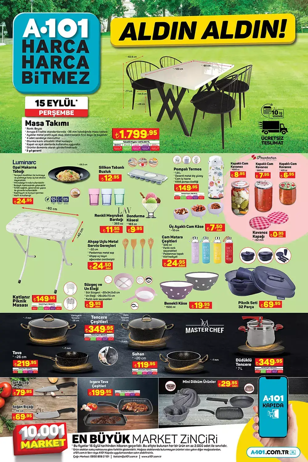 A101 15 Eylül kataloğu yayımlandı! Bu hafta A101 de neler indirimde? İşte 15 Eylül 2022 fiyat listesi...