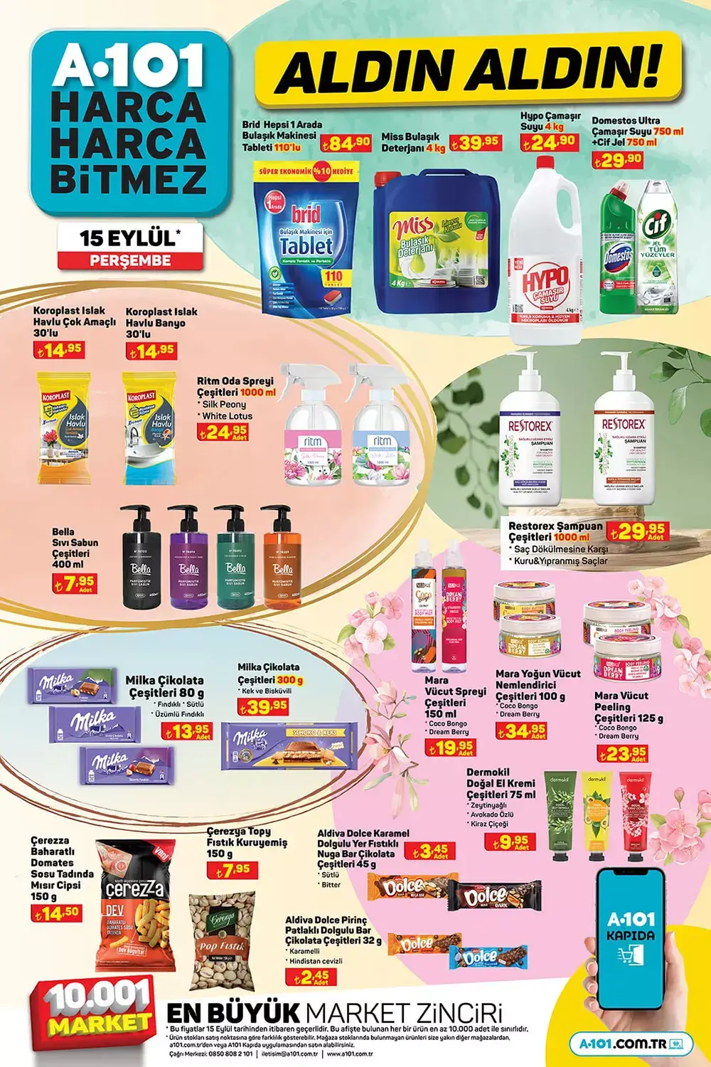 A101 15 Eylül kataloğu yayımlandı! Bu hafta A101 de neler indirimde? İşte 15 Eylül 2022 fiyat listesi...
