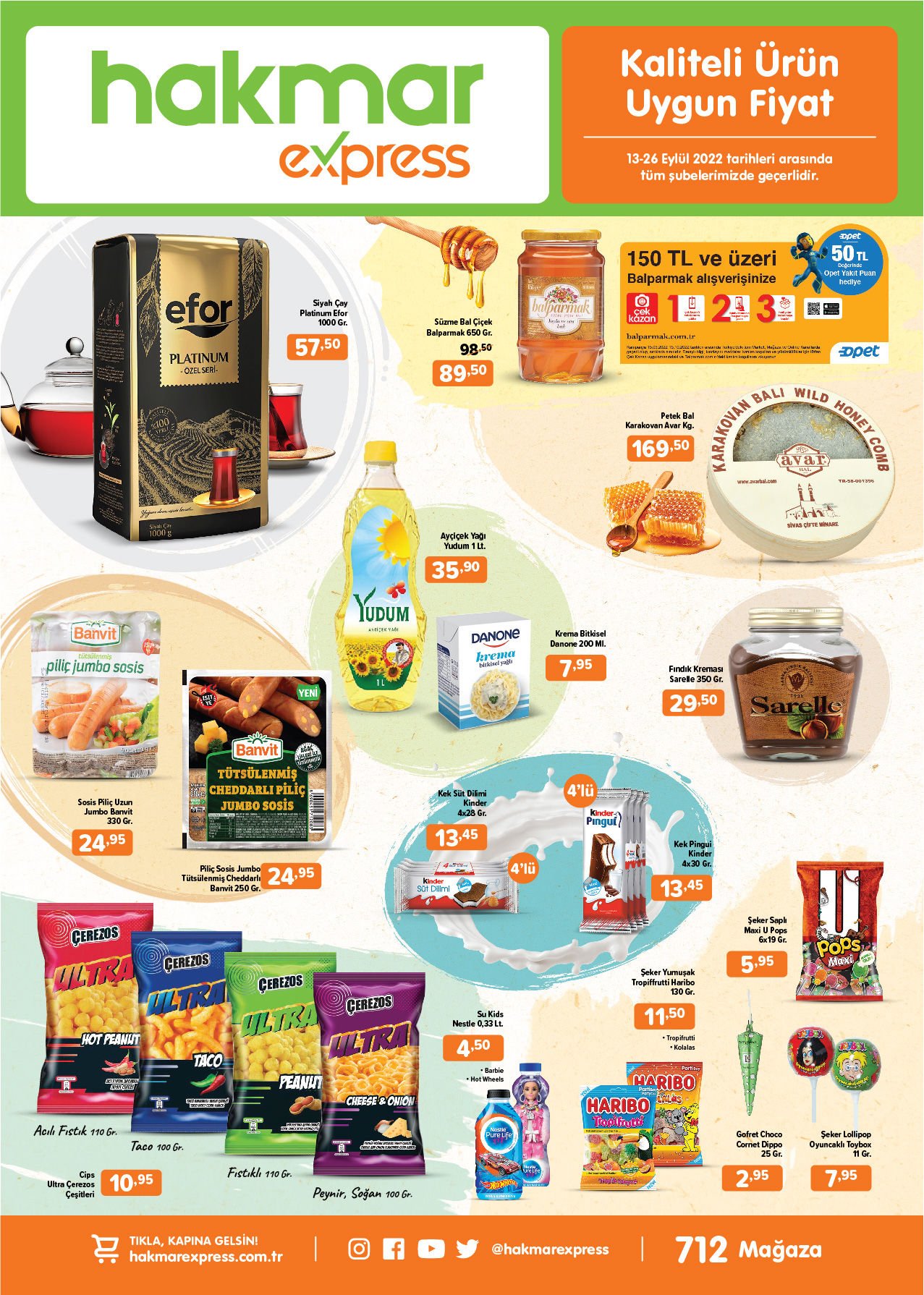 Hakmar Express te ayçiçek yağı ve çayda şok ucuzluk! Hakmar kataloğunda neler var? 13 Eylül 2022 fiyat listesi...
