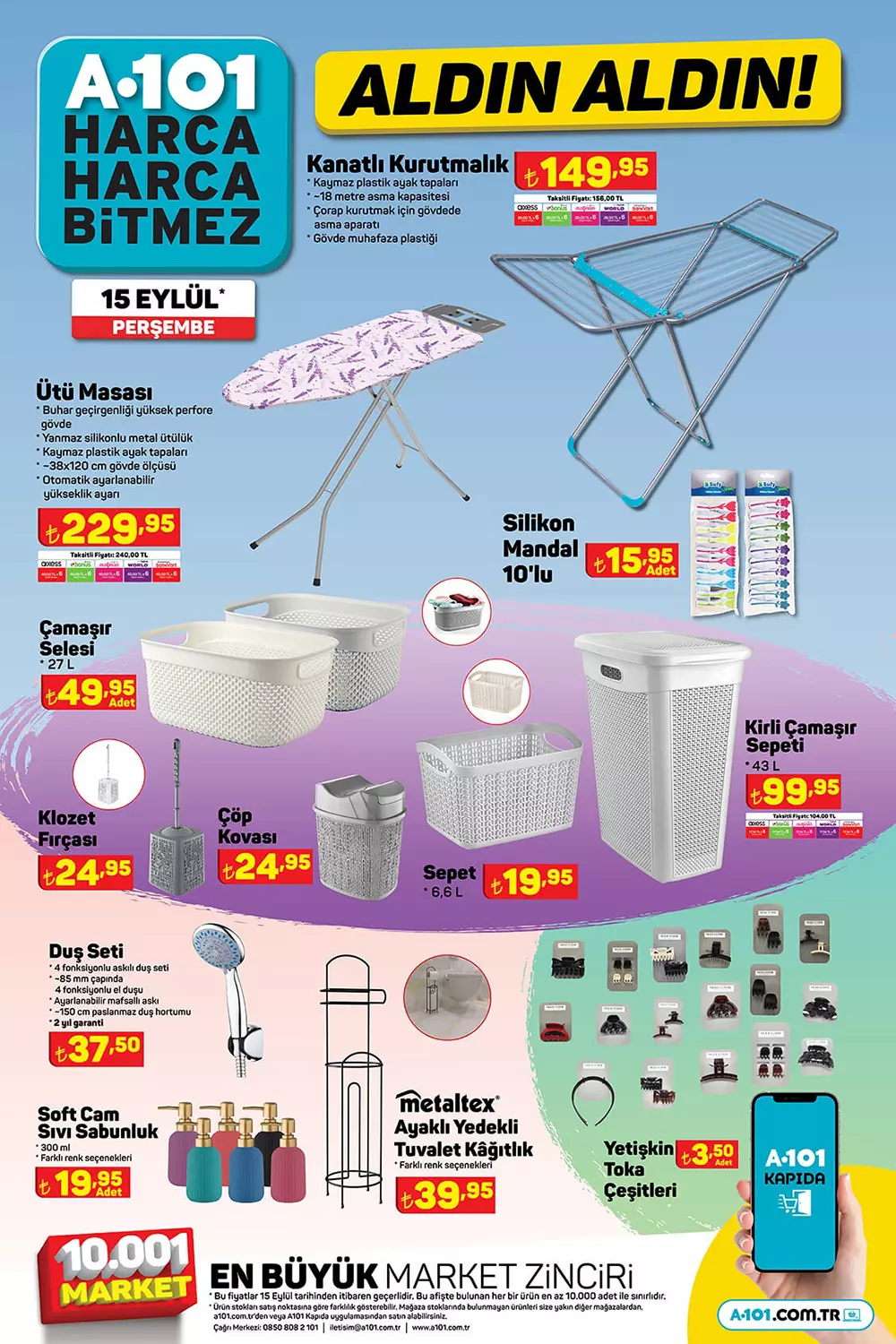 A101 Perşembe kataloğunda çılgın ucuzluk! Bu hafta A101 de neler indirimde? İşte 15 Eylül 2022 fiyat listesi...