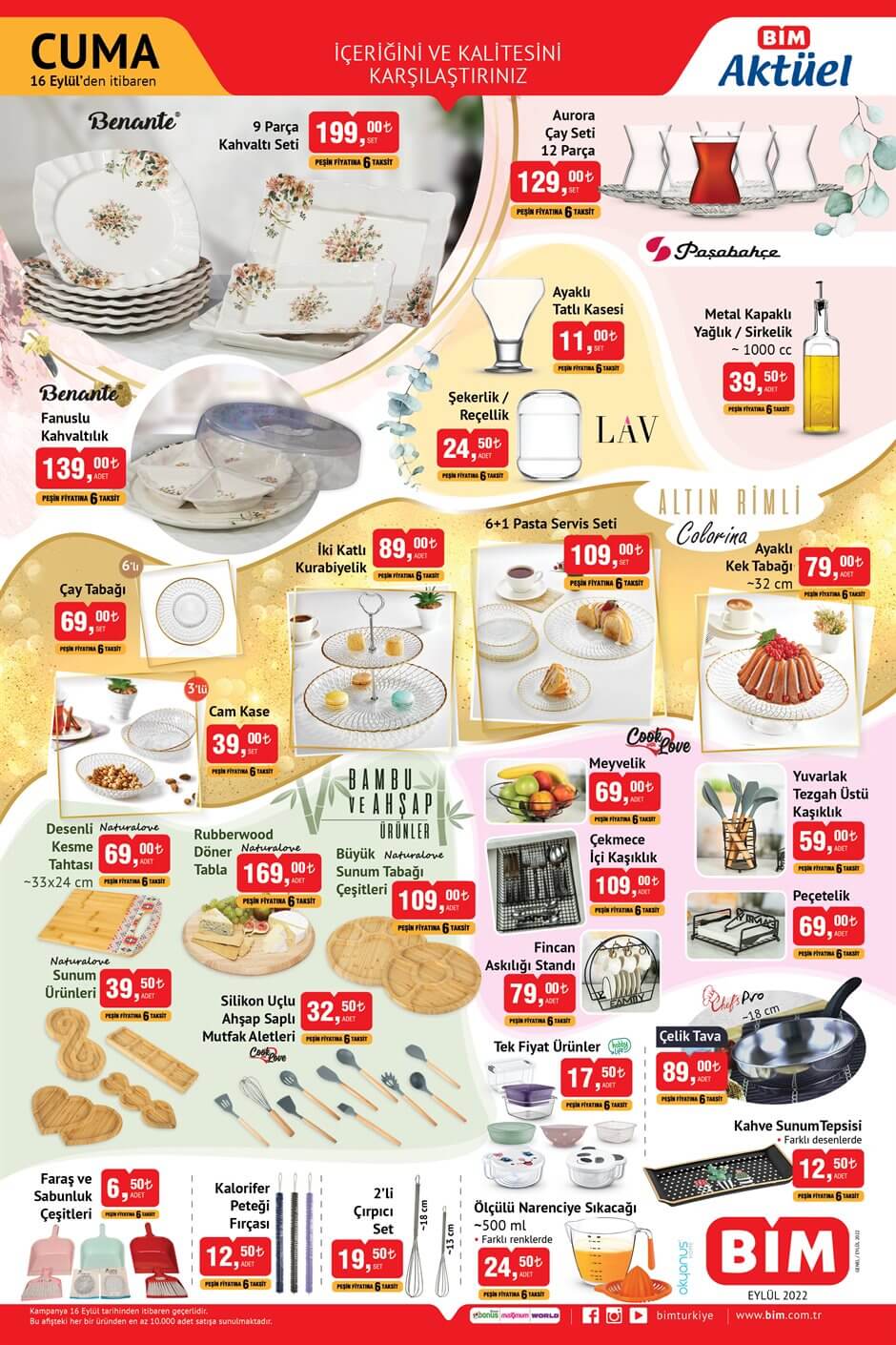 BİM sayesinde çeyizsiz kalmayacaksınız! Özel indirimler ayağınıza geldi! İşte BİM 16 Eylül 2022 fiyat listesi!