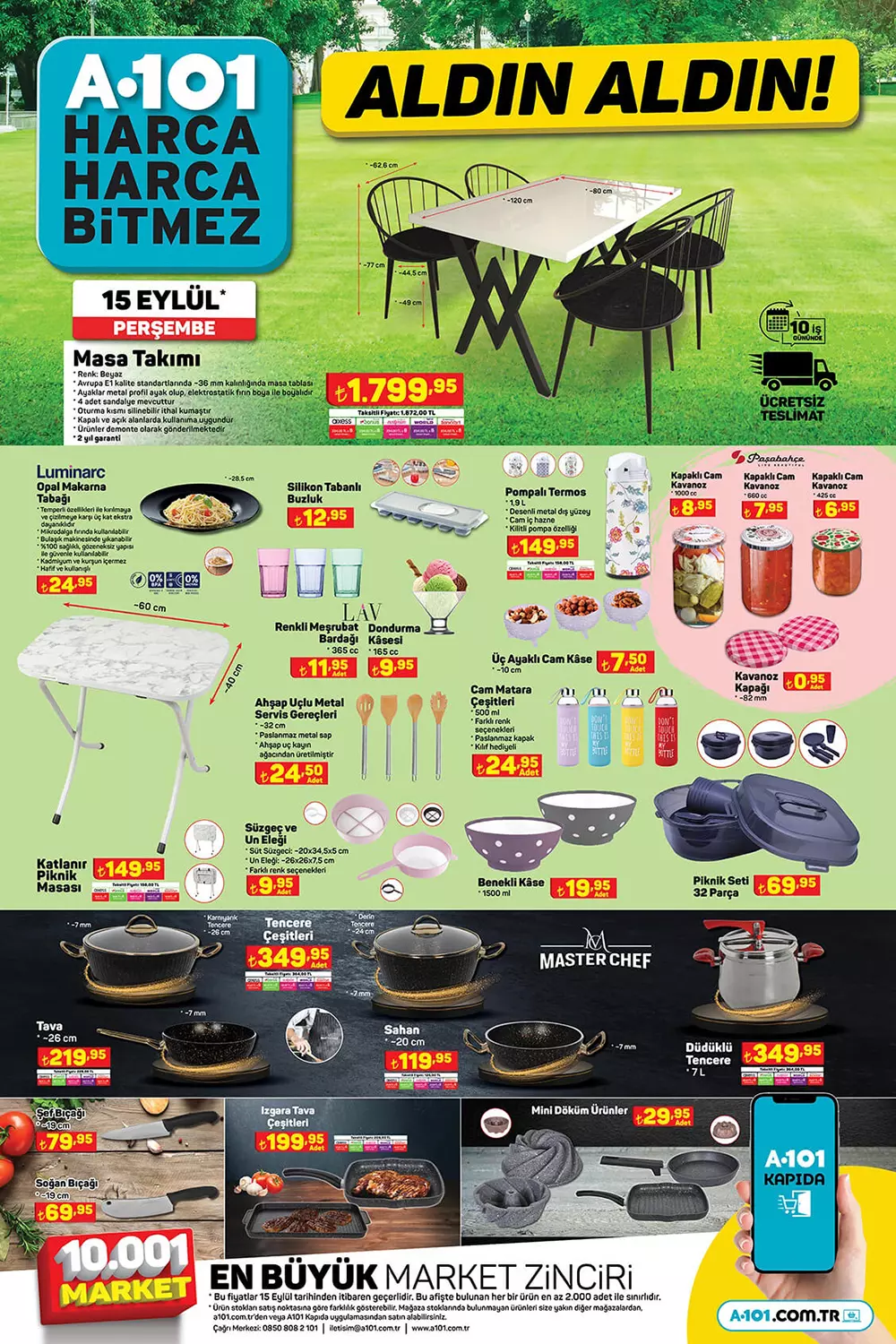 A101 15 Eylül Perşembe kataloğu 2022! Bu hafta A101 de neler indirimde? İşte 15 Eylül 2022 fiyat listesi...