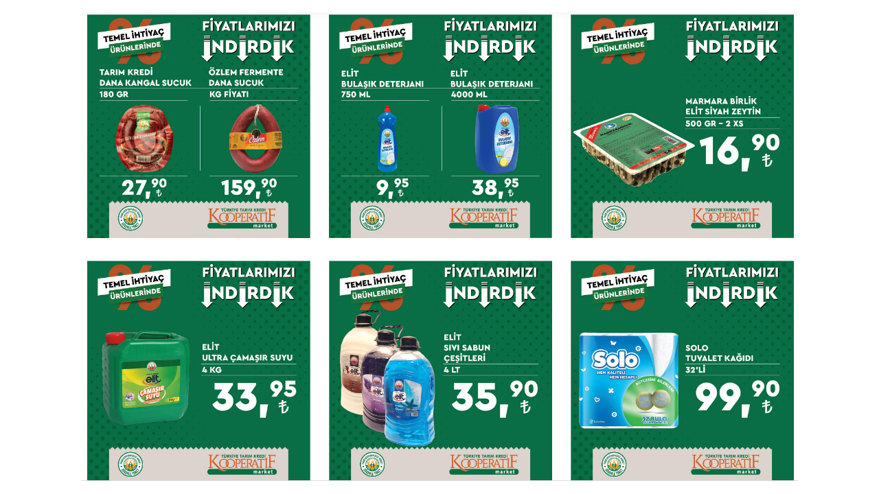 Tarım Kredi de çay, ayçiçek yağı ve ette dip fiyatlar! İşte 16 Eylül 2022 fiyat listesi...