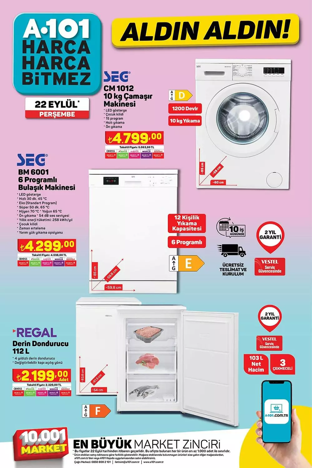 A101 Perşembe kataloğu: Bu hafta A101 de neler indirimde? İşte 22 Eylül 2022 fiyat listesi...