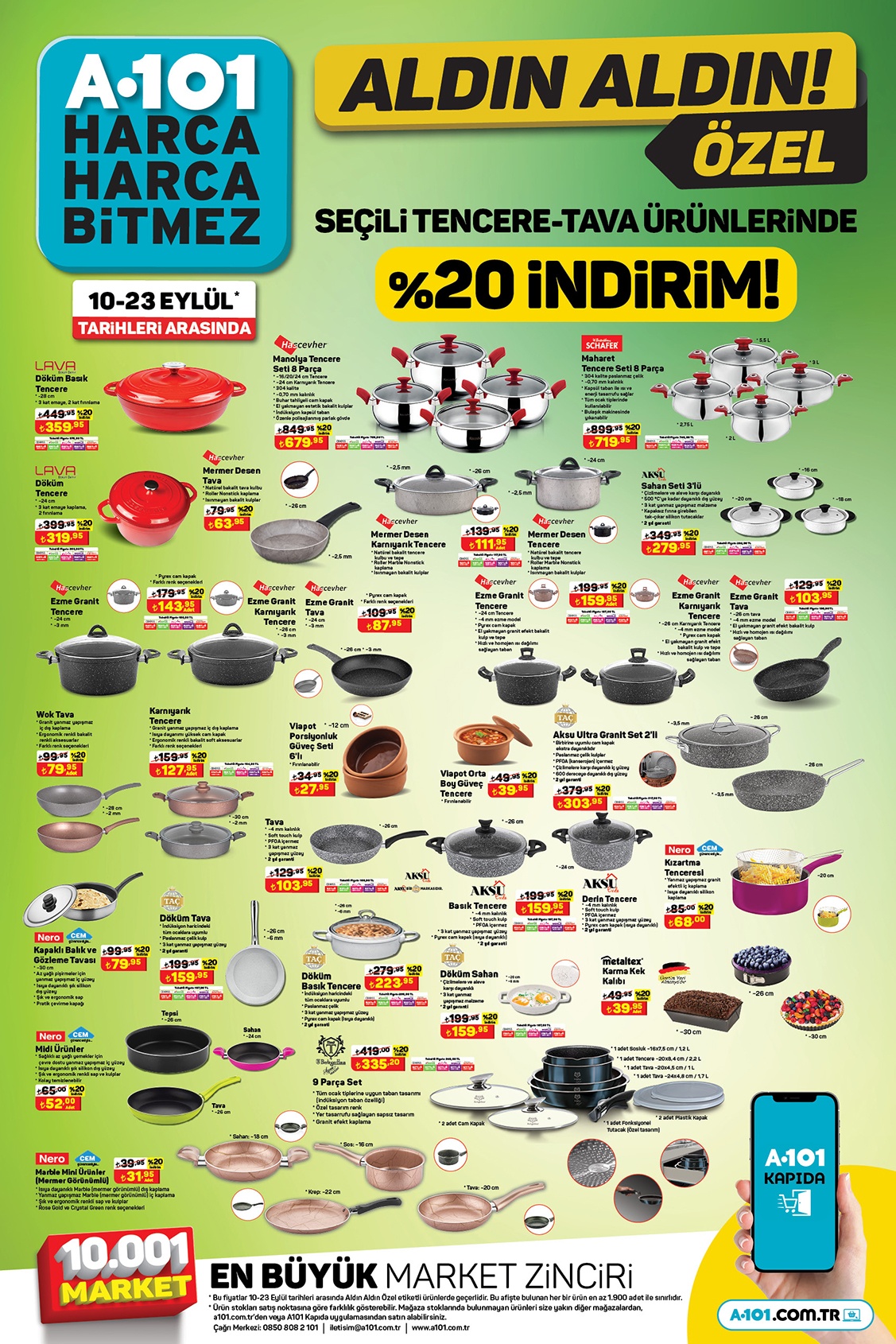 A101 mutfak ürünlerinde net %20 indirim! A101 17 Eylül 2022 fiyat listesi