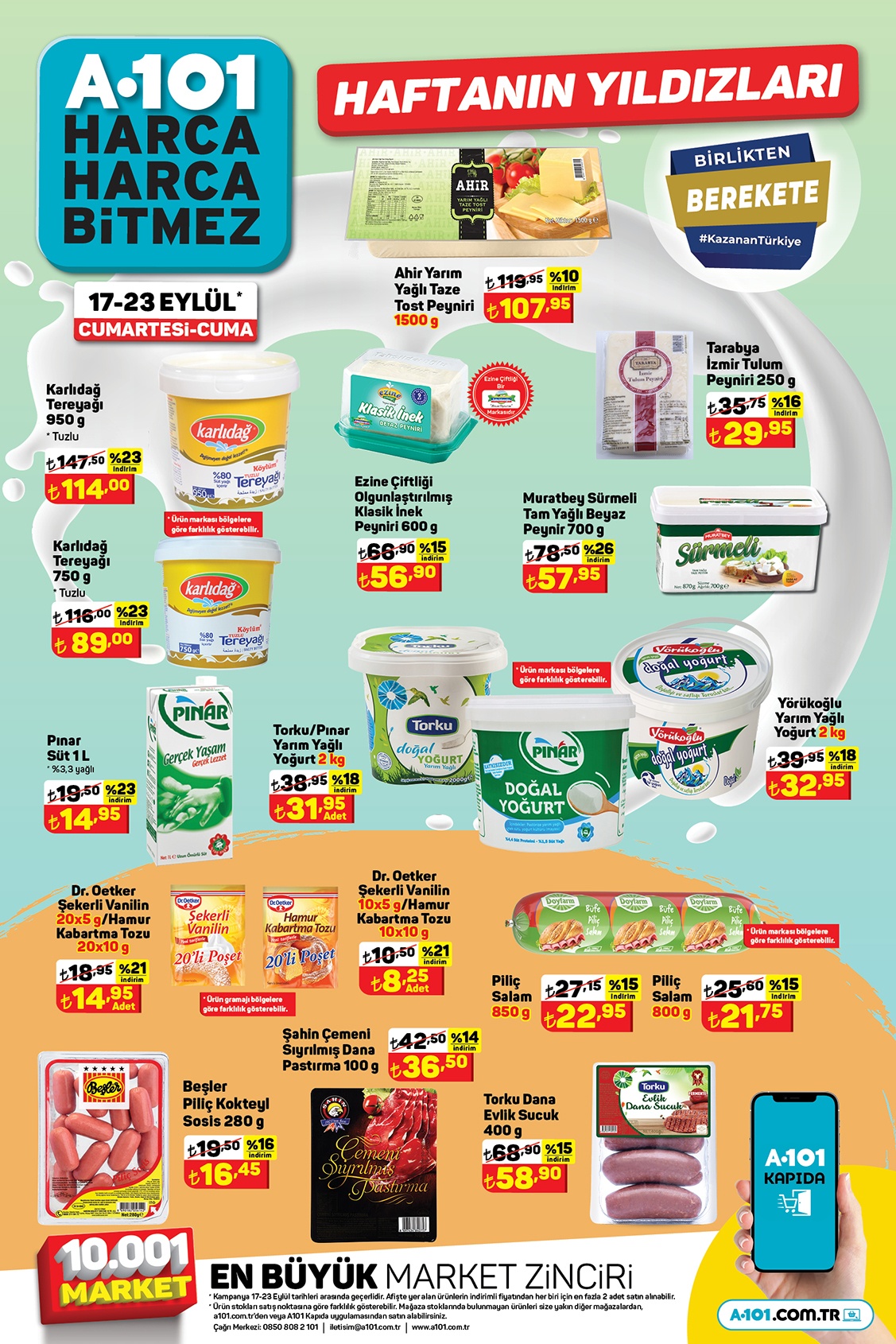 A101’de haftanın yıldızları: şarküteride %30’a varan indirim! A101 18 Eylül 2022 fiyat listesi