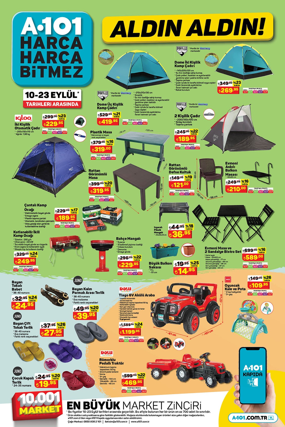 A101 bahçe ve balkon mobilyasında tüm fiyatları indirdi! A101 18 Eylül 2022 fiyat listesi