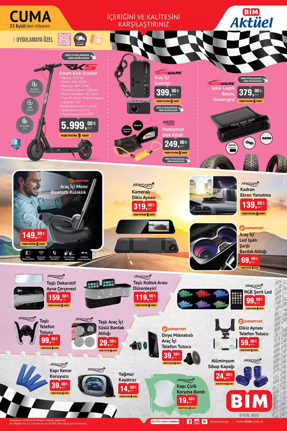 BİM kataloğunda 9 taksit fırsatı! İşte BİM aktüel ürünler 23 Eylül 2022 fiyat listesi...