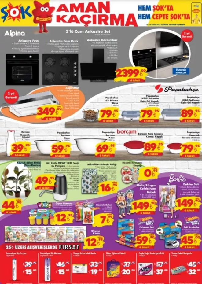 Şok market ten 7 sayfalık indirim! İşte 21-27 Eylül fiyat listesi...
