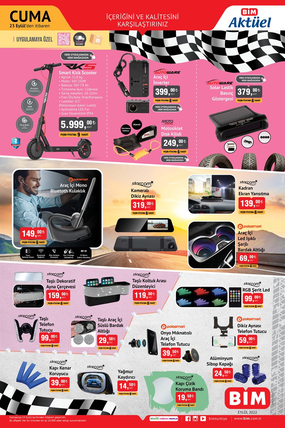 Otomobil tutkunlarına yepyeni ürünler BİM’de! BİM 23 Eylül fiyat listesi