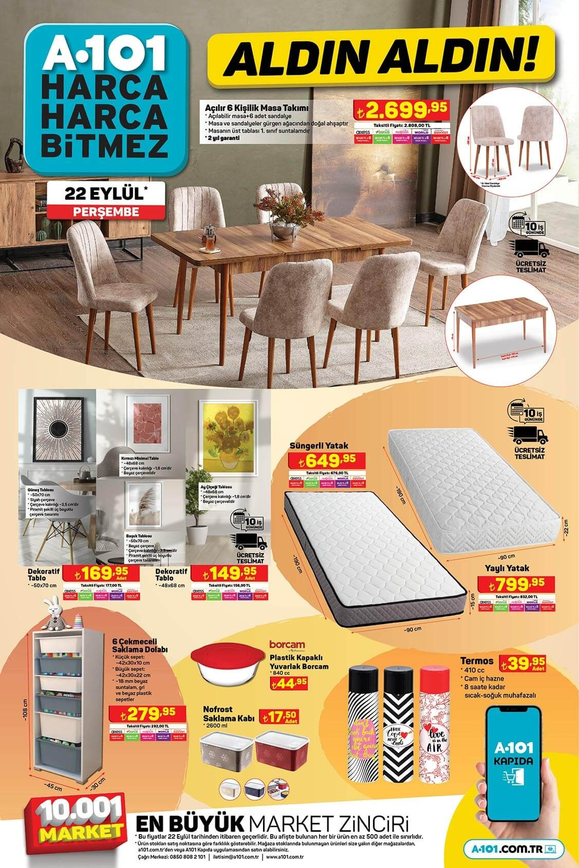 Stanley termoslarda, küçük ev aletlerinde A101 hafta sonu indirimi! A101, 23 Eylül 2022 fiyat listesi!