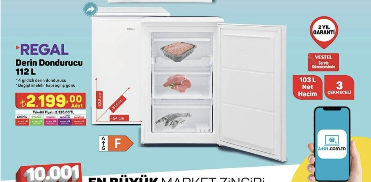 A101’de beyaz eşya ve mobilyada dev kampanya! A101 23 Eylül 2022 fiyat listesi..