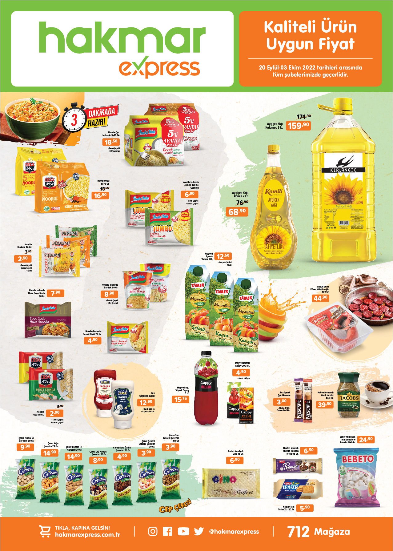 Hakmar’da fiyatlar dip yaptı! Ayçiçek yağı 68,90 TL! İşte 23 Eylül 2022 fiyat listesi…