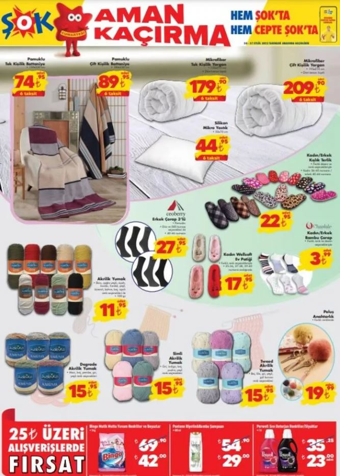 Şok marketten 6 sayfalık indirim! İşte 28 Eylül-4 Ekim fiyat listesi