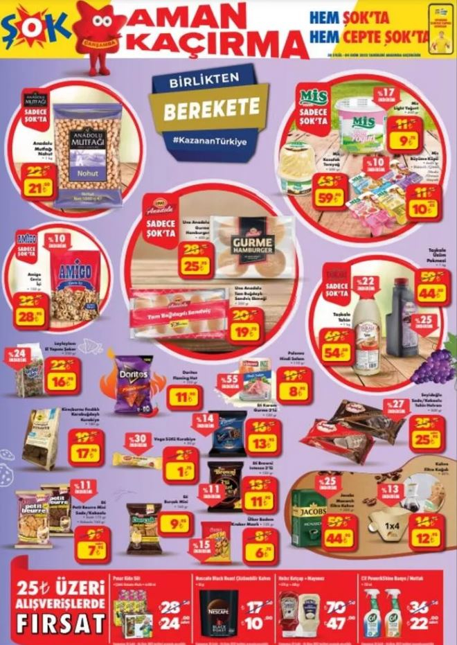 Şok marketten 6 sayfalık indirim! İşte 28 Eylül-4 Ekim fiyat listesi