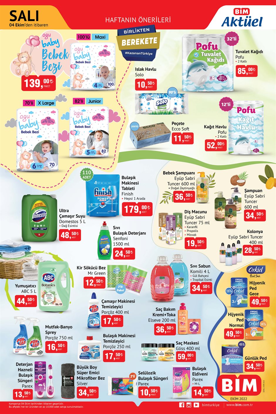 BİM yeni kataloğunu yayınladı! İşte BİM 4 Ekim 2022 fiyat listesi