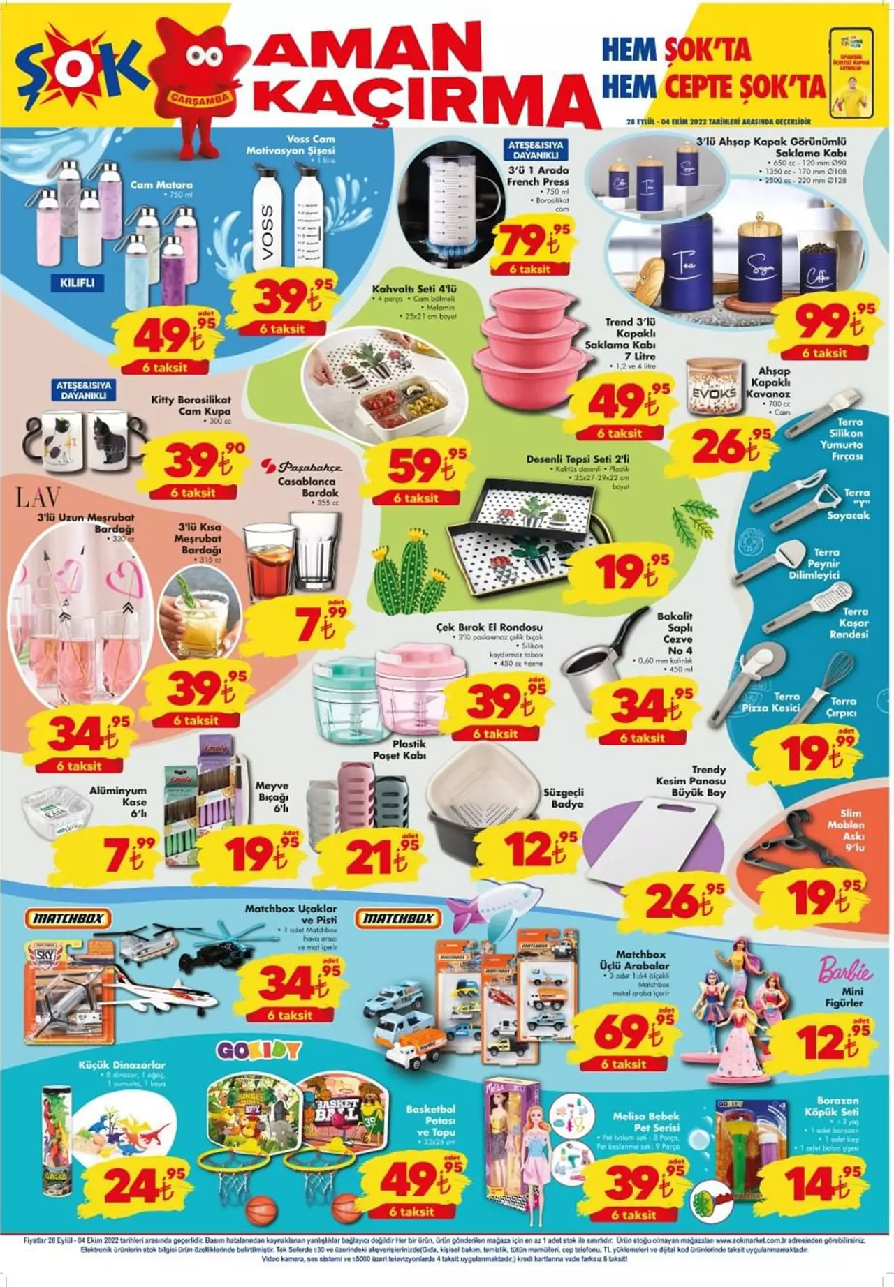 ŞOK Market yüzde 30 a varan indirimi duyurdu! ŞOK aktüel katalog 28 Eylül 2022 fiyat listesi