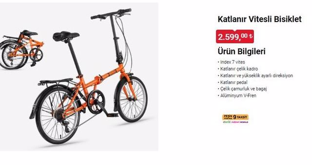 Bim’den peşin fiyatına 9 taksitli katlanır bisiklet! Bim 30 Eylül 2022 fiyat listesi