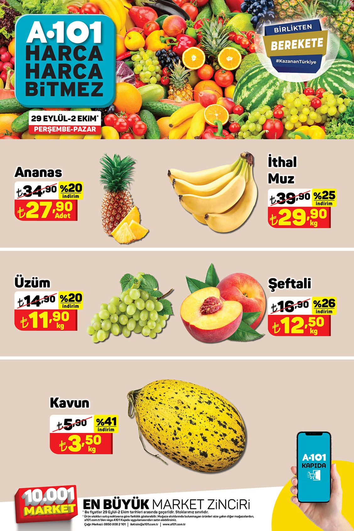 A101 bomba indirimi patlattı! Toz şeker, tereyağı, kaşar, sebze ve meyvede dev kampanya! 1 Ekim 2022 fiyat listesi