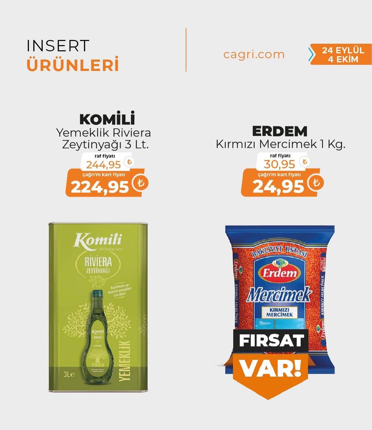 Çağrı Market’te kısa sürecek olan muhteşem indirimler sizi bekliyor! Çağrı Market 1 Ekim 2022 fiyat listesi..