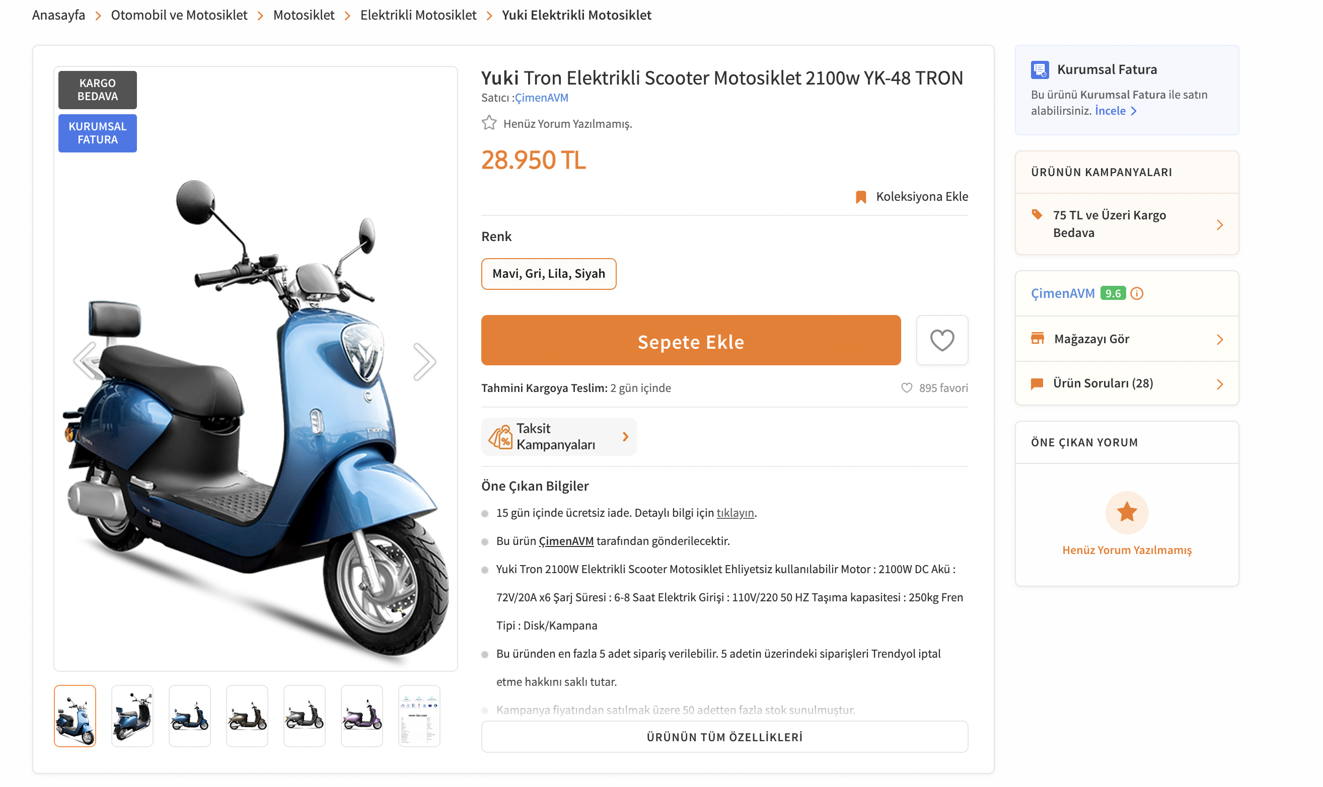 Elektrikli scooterda muhteşem kampanya! İşte Yuki Tron un 4 Ekim 2022 fiyat listesi…