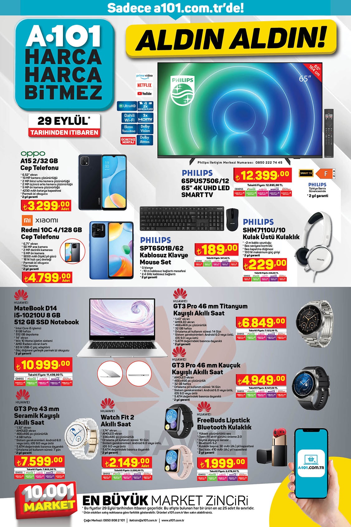 Notebooktan kulaklığa A101’de Huawei rüzgarı! A101 6 Ekim 2022 fiyat listesi