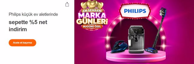 Philips küçük ev aletlerinde tüm indirimlere ek net yüzde 5 indirim! Hepsiburada 5 Ekim 2022 fiyat listesi