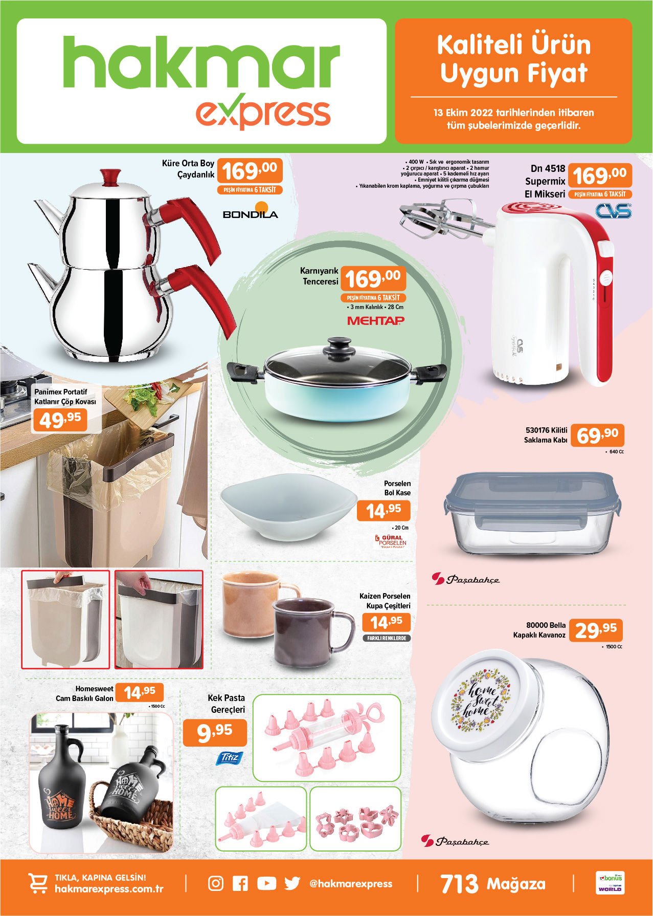 Hakmar Express’te büyük indirim! İşte 13 Ekim 2022 fiyat listesi…