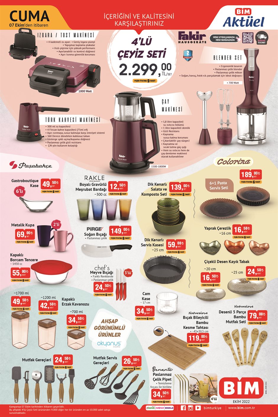 Bim’den uygun fiyatlı çeyiz ürünleri! Yemek takımından tencere setine yok yok… Bim 7 Ekim 2022 fiyat listesi