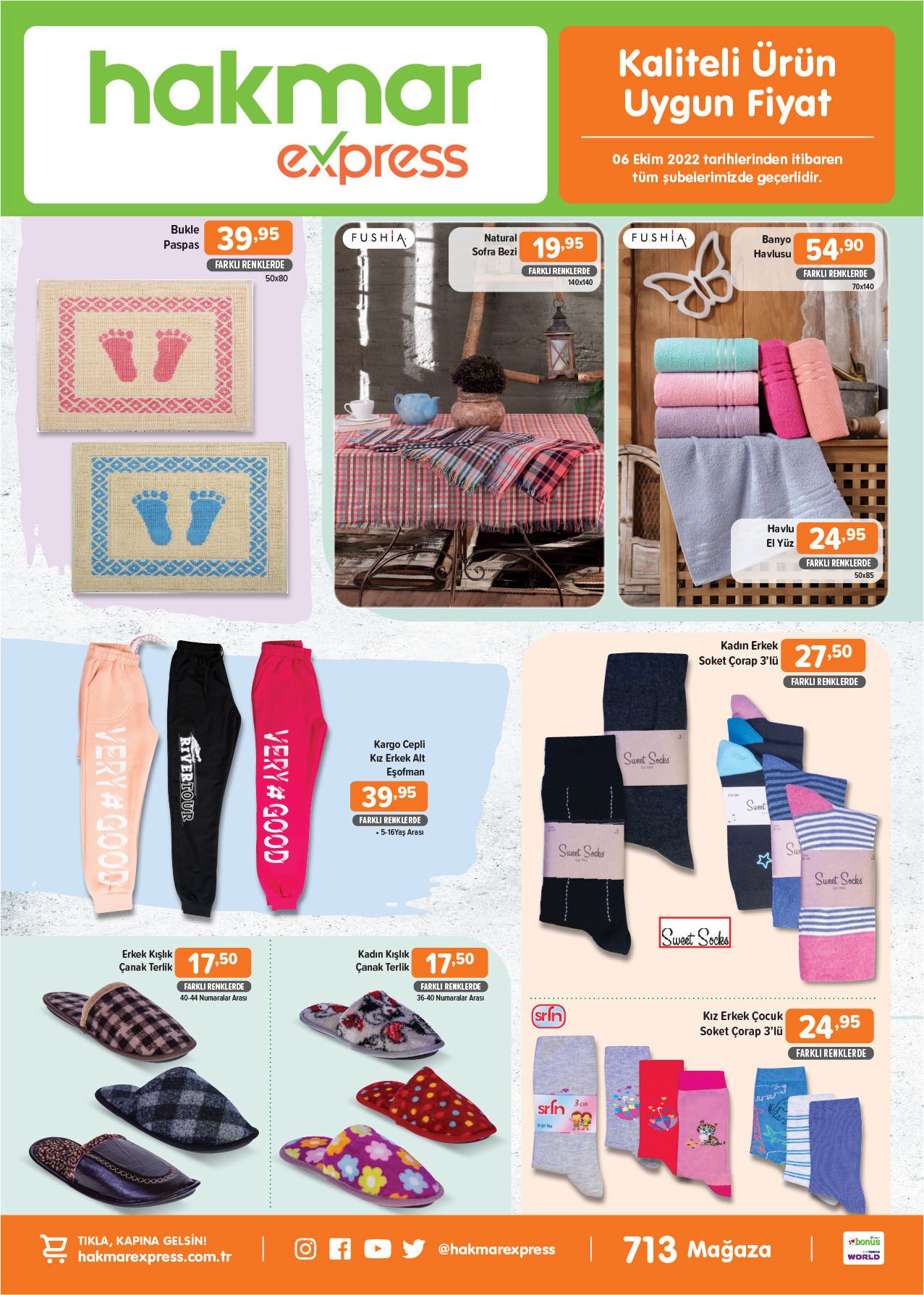 Hakmar aktüel kataloğunda 6 taksit fırsatı! Hakmar da neler indirimde? 6 Ekim 2022 fiyat listesi...