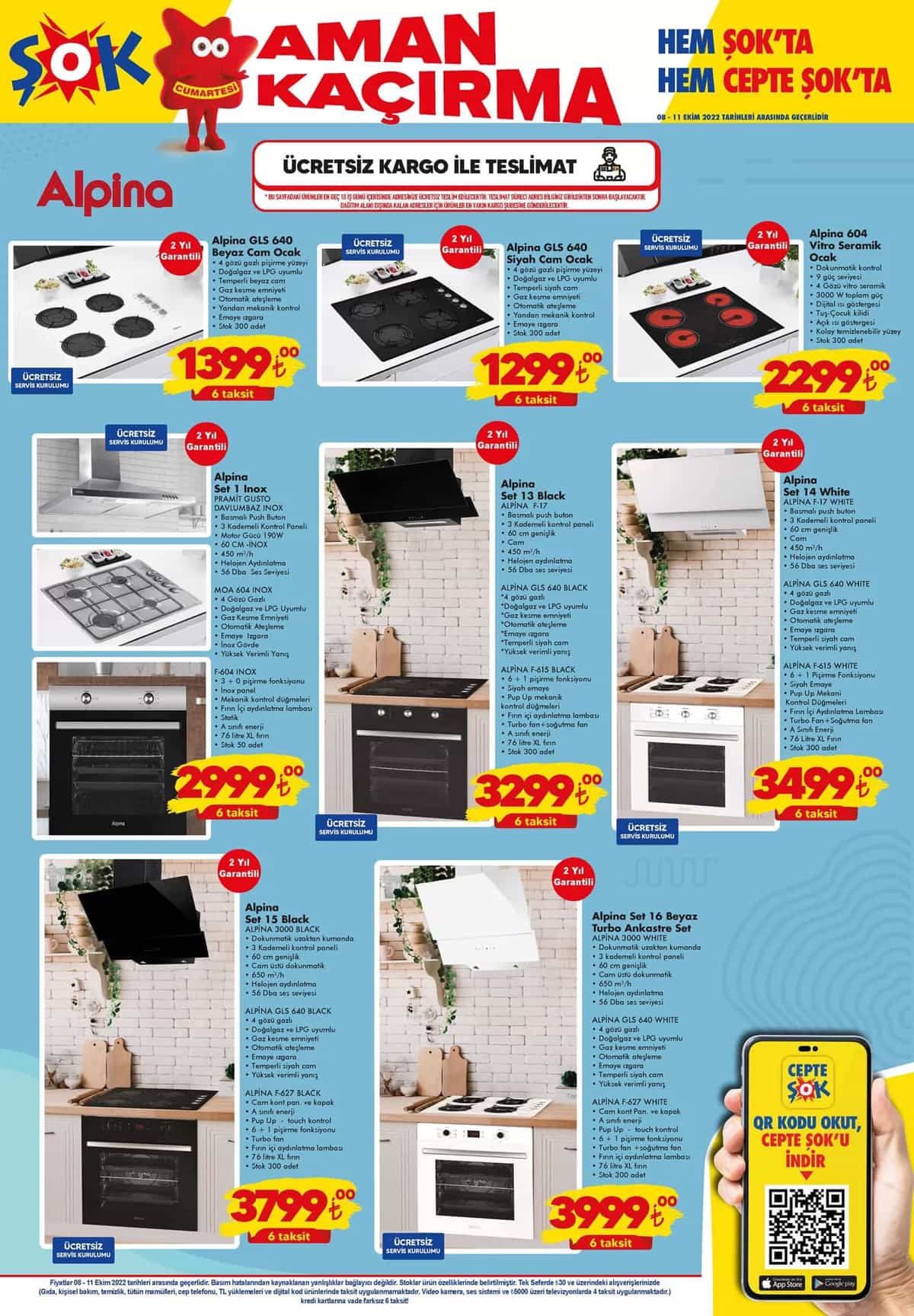 Şok markette ocaktan fırına ve davlumbaza kadar 8 indirimli ankastre ürünü! İşte 8-11 Ekim fiyat listesi