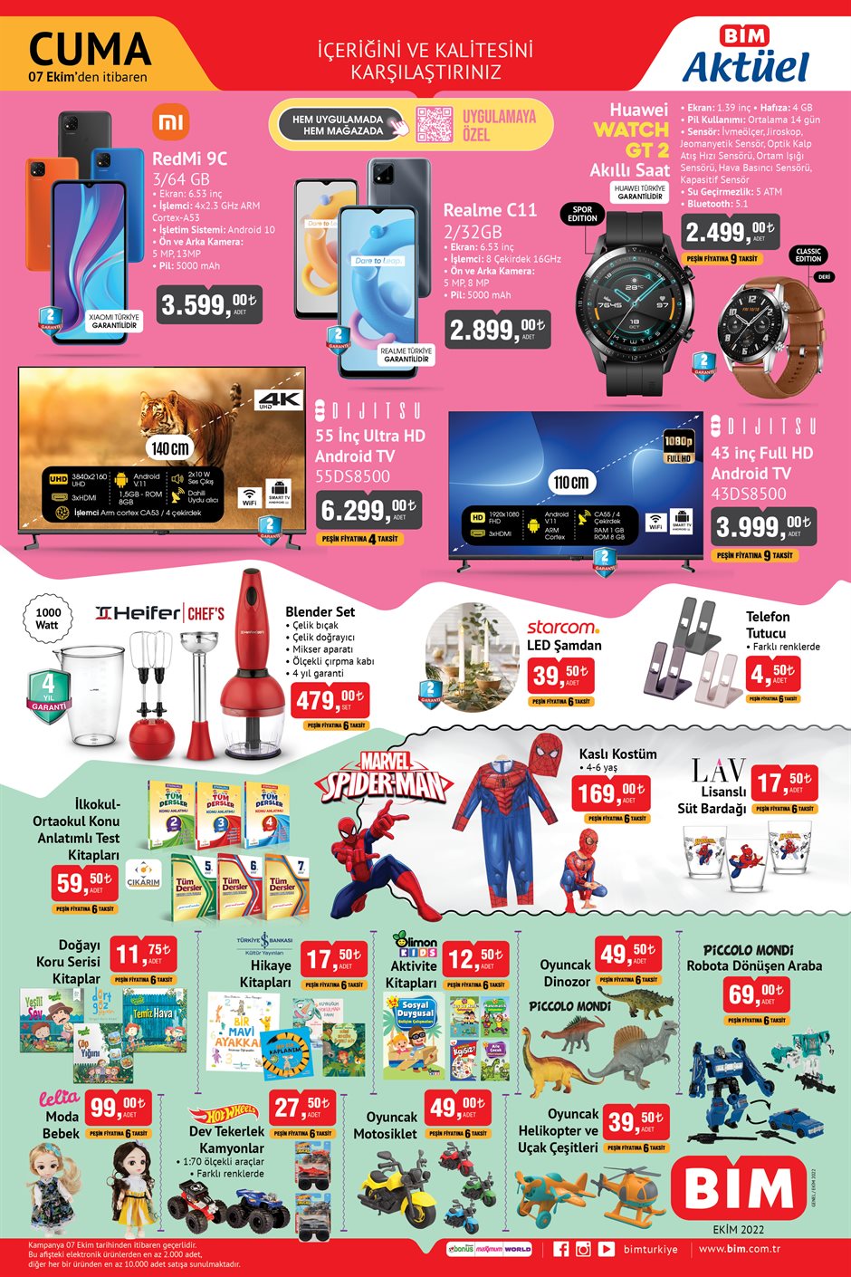 Bugün Bim’e neler geldi? Bim 7 Ekim 2022 fiyat listesi