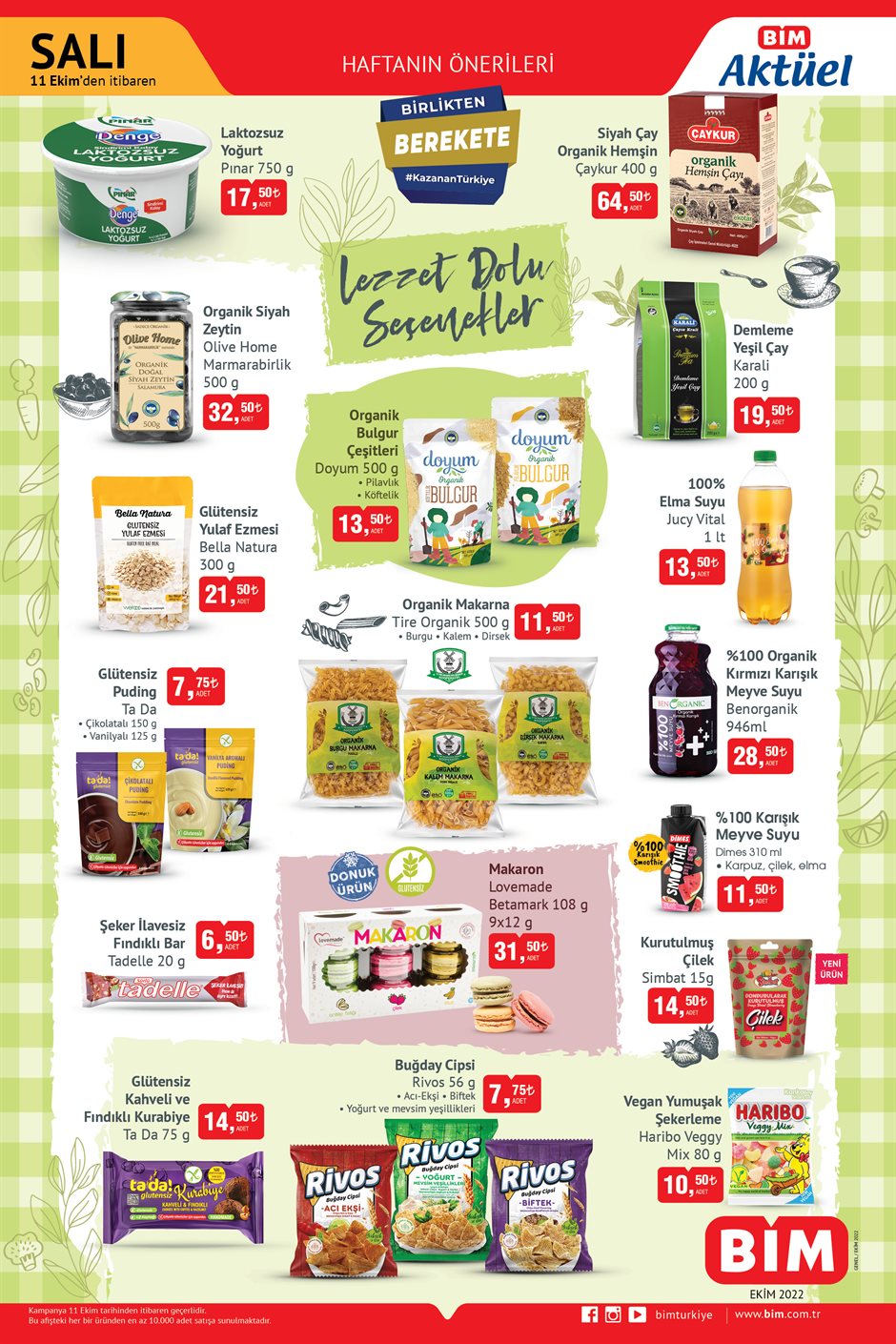 BİM aktüel ürünler kataloğu belli oldu! Çaykur Çay 64 TL, Kaşar 79 TL! BİM 11 Ekim 2022 fiyat listesi