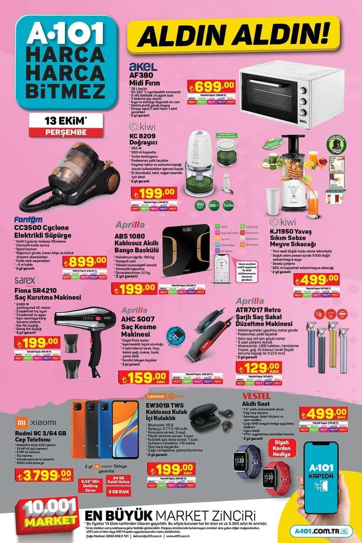 A101 indirimli aktüel ürünler kataloğunda dev fırsat! Sakın kaçırmayın! İşte 13 Ekim 2022 fiyat listesi