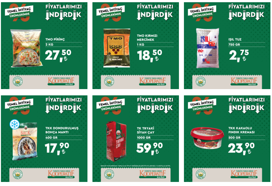 Tarım Kredi Market te çılgın indirim! 2 kg toz şeker 34 TL, 5 kg ayçiçek yağı 135 TL! İşte 11 Ekim 2022 fiyat listesi