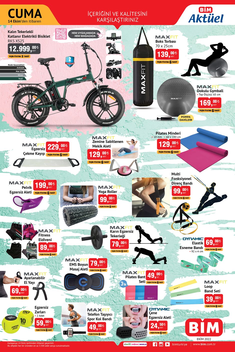 Elektrikli bisiklet BİM e geliyor! BİM indirimli aktüel online kataloğu belli oldu! İşte 14 Ekim 2022 fiyat listesi